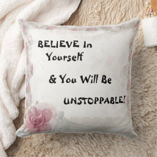 Dentelle Et Flore Rose Conçu Lancer Oreiller Pour