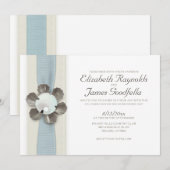 Dentelle et perles épousant des invitations (Devant / Derrière)