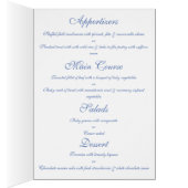 Dentelle et ruban bleus - cartes de menu de (Intérieur (Droit))