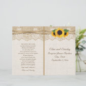 Dentelle et tournesol burap programme de mariage f (Debout devant)