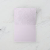 Dentelle florale | Carte de remerciements pourpre (Intérieur)