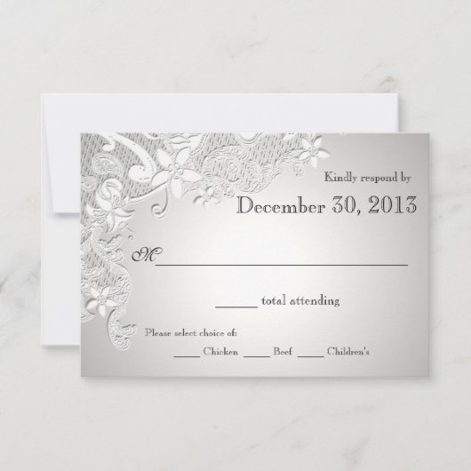 Dentelle florale et réponse argent (Devant)