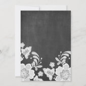 Dentelle florale | Invitation Baby shower de table (Dos)