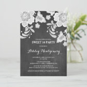 Dentelle florale | Invitation de Sweet sixteen de  (Debout devant)