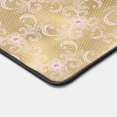 Dentelle florale rose or (Coin)