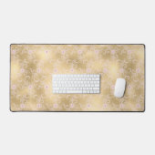 Dentelle florale rose or (Clavier et souris)