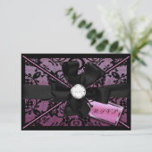 Dentelle florale RSVP avec Bow diamant (Debout devant)