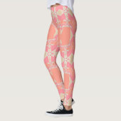 Dentelle fractale Garter Pink+Orange Leggings ♥ Ps (Gauche)