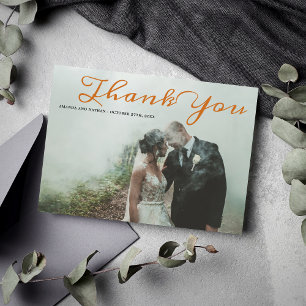 Dentelle gothique Halloween Orange Carte de remerc