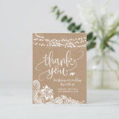 Dentelle Kraft et éclaire la carte postale Merci r (Debout devant)