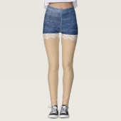 Dentelle Leggings Denim Shorts (Devant)