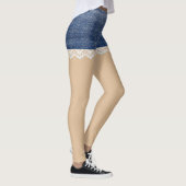 Dentelle Leggings Denim Shorts (Droite)