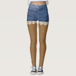 Dentelle Leggings Denim Shorts<br><div class="desc">Cette conception a été créée par art numérique. Elle peut être personnalisée en cliquant sur le bouton personnaliser et en modifiant la couleur, en ajoutant un nom, des initiales ou vos mots préférés. Contactez-moi à l'adresse colorflowcreations@gmail.com si vous souhaitez que ce design soit disponible sur un autre produit. Achetez ma...</div>