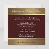 Dentelle Lune de la Terre Invitations de Dîner Adu (Dos)