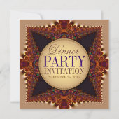 Dentelle Lune de la Terre Invitations de Dîner Adu (Devant)