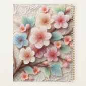 Dentelle monogramme florale rose pastel fleur de c (Dos)