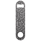 Dentelle nette noire avec le motif de léopard sur (Devant)