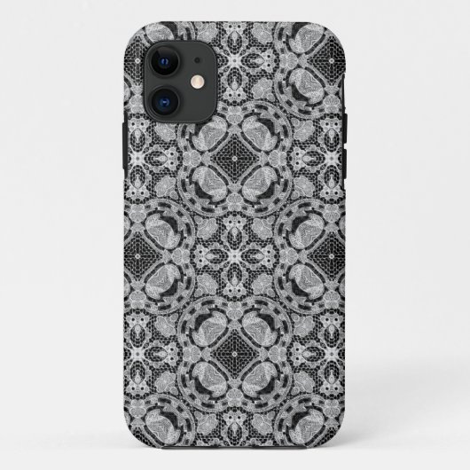 Dentelle noir et blanc iPhone 5 coque (Dos)