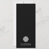 Dentelle noire arabesque, invitation de mariage 4x (Dos)