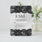 Dentelle noire et satin RSVP (Debout devant)