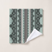 Dentelle noire, oreiller jetable ouvert (Gant de toilette)