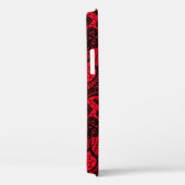 Dentelle Noire Sur coque iphone Coque Rouge (Verso / Droite)