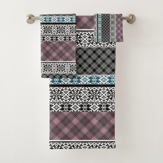 Dentelle patchwork noir et blanc (En situation)