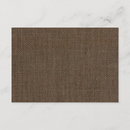 Dentelle philippine sur Burlap Guide Mariage Carte (Dos)