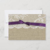 Dentelle romantique et réponse violette foncée (Dos)