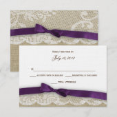 Dentelle romantique et réponse violette foncée (Devant / Derrière)