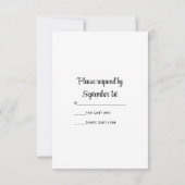 Dentelle rose Daisy Pays Western Wedding Carte RSV (Dos)