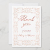 Dentelle rose élégante personnalisée merci panier (Devant)