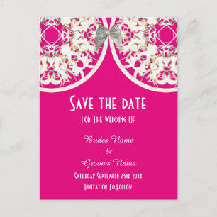 Dentelle rose et blanche pour faire-part de save t
