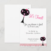 Dentelle rose et grande invitation au Divorce Part (Devant / Derrière)