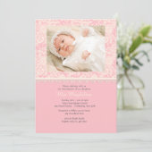 Dentelle rose et invitation photo Pois (Debout devant)