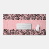 Dentelle rose et noire (Clavier et souris)