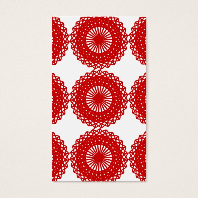 Dentelle Rouge Motif Design. (Devant)