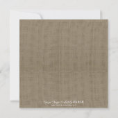 dentelle ruban & burlap répétition invitations dîn (Dos)