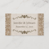 Dentelle Rustique Burlap - Carte Mariage Table Pla (Dos)