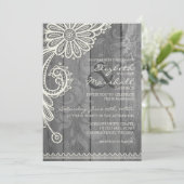 Dentelle rustique de pays et invitation floral en (Debout devant)