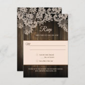 Dentelle rustique en bois de la grange RSVP (Devant / Derrière)