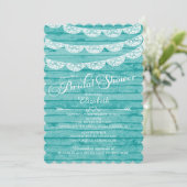 Dentelle rustique et invitation en bois bleue de (Debout devant)