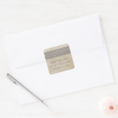 Dentelle rustique gris Enregistrer les stickers de (Enveloppe)