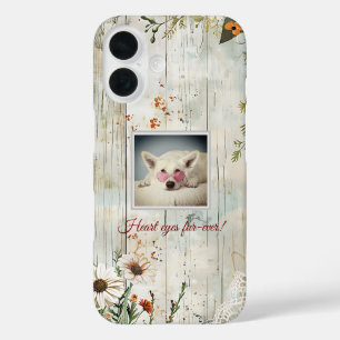 Dentelle vintage & marguerites & photo coque iphon