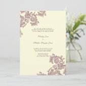 Dentelle vintage | Real Eggplant | FAIRE-PART DE M (Debout devant)