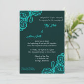 Dentelle Vintage turquoise - Invitation (Debout devant)