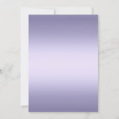 Dentelle violette Croix Fille Baptême Invitation (Dos)