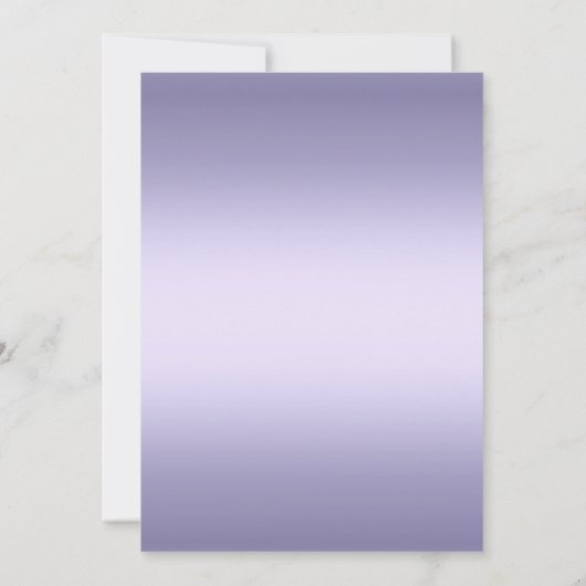 Dentelle violette Croix Fille Baptême Invitation (Dos)