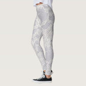 Dentelles blanches Faux Leggings (Gauche)
