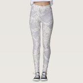 Dentelles blanches Faux Leggings (Devant)